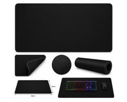 Muismat - Bureau onderlegger - Gaming Mousepad XXL - Game Muismat - Onderlegger - Grote Muismat - Anti Slip muismat - Desktop Mat - Zwart - 90 x 40 CM -