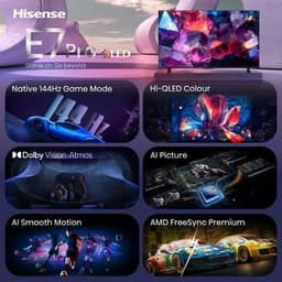 Hisense 85E7S PRO SmartTV - 85 inch - 4K Hi-QLED - 2026 - Native 144Hz Game Mode - Hi-QLED Colour - Built-in Subwoofer - AI Picture - AI Smooth Motion - AMD FreeSync Premium - Dolby Vision Atmos — thumbnail 17
