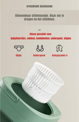 RONN® Camping Wasmachine - Mini Wasmachine - Wasmachines - 12 Liter - Draagbaar en Opvouwbaar - Roze - 30cm x 77cm x 77cm — thumbnail 6