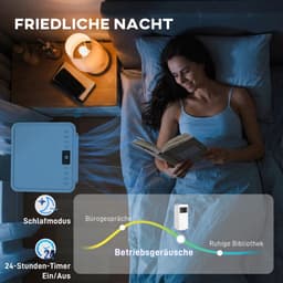 4-in-1 Mobiele Airco - Draagbare Airconditioner - 4-in-1 Koelen, Ontvochtiger, Ventilator & Slaapstand - 9000 BTU - voor 15-28 m² - met Afstandsbediening, Wasbaar Filter, LED-display & 24-uurs Timer - Wit — thumbnail 6