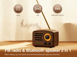MUZEN Utopia - FM Radio - Bluetooth Luidspreker - Walnutwood — thumbnail 5