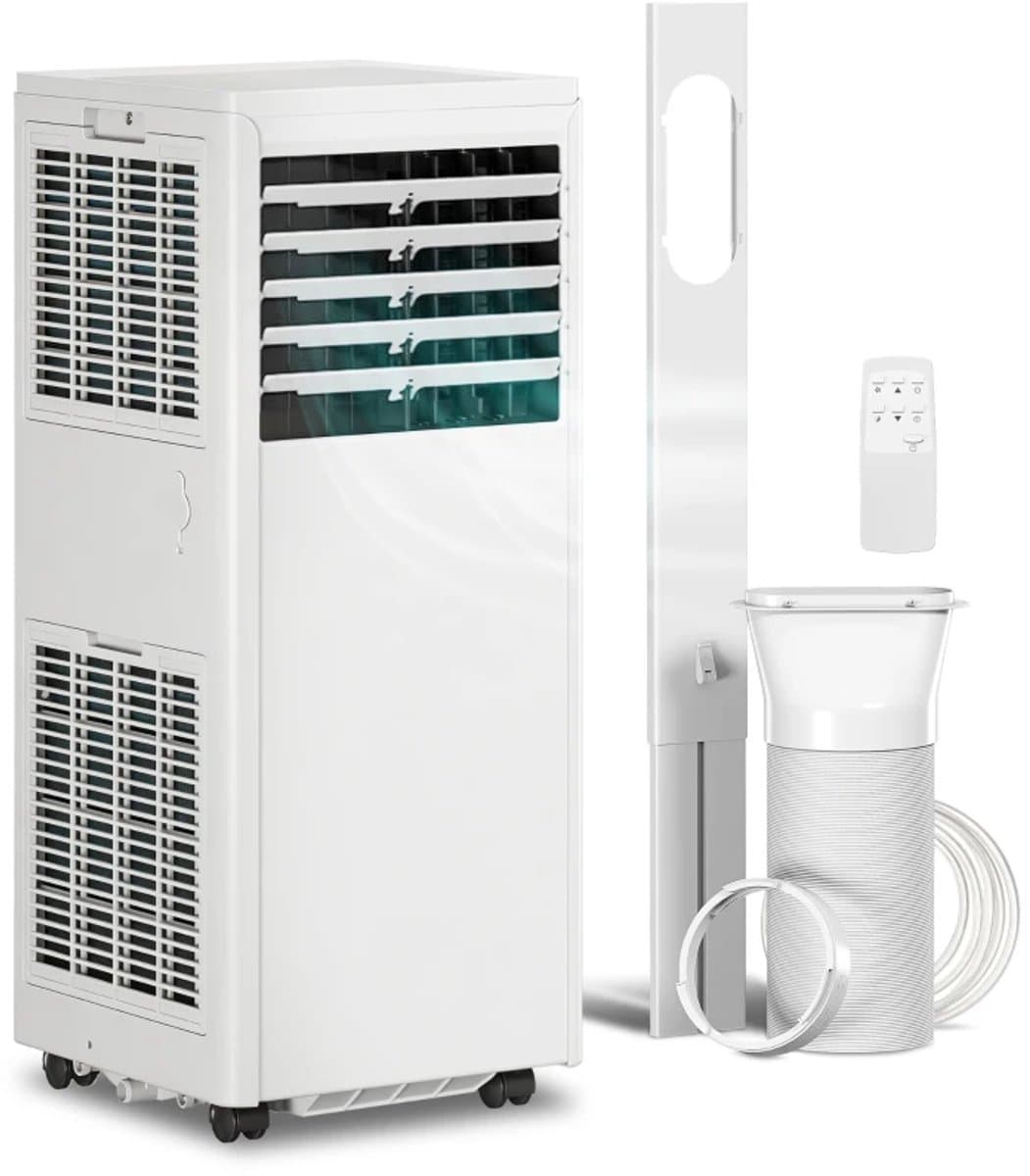 4-in-1 Mobiele Airco - Draagbare Airconditioner - 4-in-1 Koelen, Ontvochtiger, Ventilator & Slaapstand - 9000 BTU - voor 20-30 m² - met Afstandsbediening & 24-uurs Timer - Wit — afbeelding 1