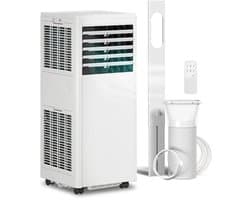 4-in-1 Mobiele Airco - Draagbare Airconditioner - 4-in-1 Koelen, Ontvochtiger, Ventilator & Slaapstand - 9000 BTU - voor 20-30 m² - met Afstandsbediening & 24-uurs Timer - Wit