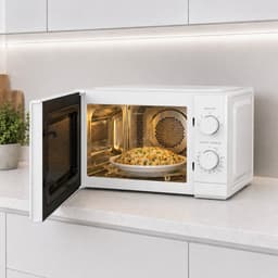 Heinner HMW-MD20IVWH Inverter Solo Magnetron Vrijstaand 19 Liter - 700W met 5 Vermogensniveaus - Inverter Technologie voor Gelijkmatig Verwarmen - Ontdooifunctie & Timer - Mechanische Bediening - Wit — thumbnail 4
