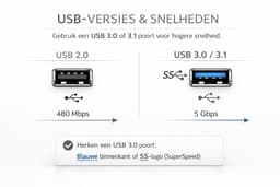 Externe harde Schijf 2TB - Geschikt voor Windows, Mac en Android - Zilver - LET OP: gebruik de juiste USB 3.1 poort voor optimale snelheid — thumbnail 4