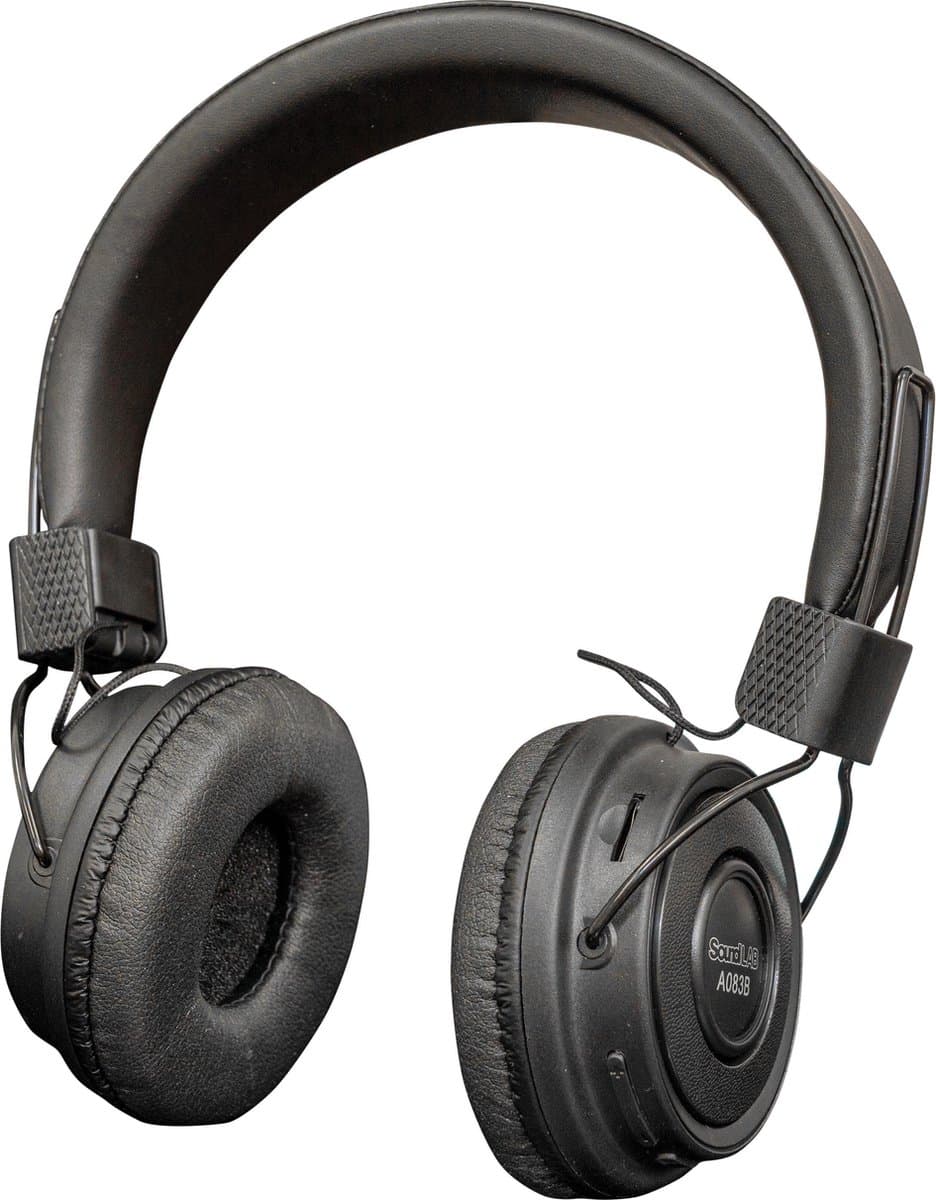 SoundLAB Bluetooth On Ear Koptelefoon (Zwart) — afbeelding 1