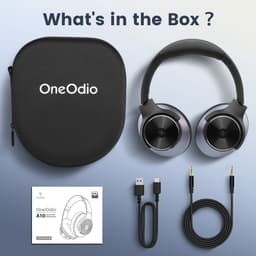 OneOdio Focus A10 – Zwart/Paars – Over-Ear Bluetooth Koptelefoon – Hybrid ANC – 50H Batterijduur – Dual Device Pairing — thumbnail 7