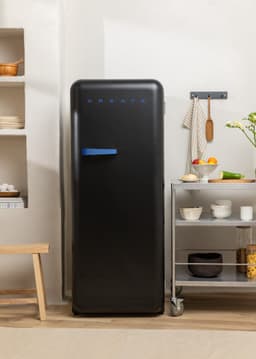 CREATE - Koelkast in retrostijl - Zwart - Handvat Kobaltblauw - FRIDGE RETRO 281L — thumbnail 5