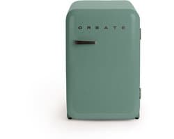 CREATE - Koelkast in retrostijl - Sage - Handvat Zwart - FRIDGE RETRO 107L