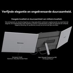 Blackview DCM8 15.3" Dubbele Draagbare Monitor – 100% sRGB – Extra Laptopscherm 13-17.3" – Uitbreidingsscherm – Plug & Play – Geschikt voor PC, Laptop, Xbox, PS3/4/5, Switch – Grijs — thumbnail 7