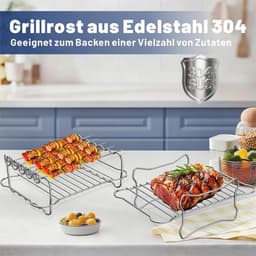 Accessoires Heteluchtfriteuse Gescht voor Philips Airfryer 4000 Serie 10L, Siliconenvorm Accessoireset Heteluchtfriteuse Herbruikbare Ovenschaal voor Philips Stacked Dual Basket Airfryer NA460 10L — thumbnail 4