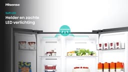 Hisense RS3P558NEFD - Amerikaanse koelkast - No-Frost - 178 cm hoog - 544 liter - Energielabel D - Invriesvermogen 12 kg/24u - Geluidsniveau 37 dB - LED Display - SuperCool - FastFreeze - Deuralarm - Inverter Compressor - Multi Airflow — thumbnail 8