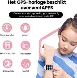 Protectly® GPS Horloge Kind Met Simkaart - 4G - SOS Knop - Smartwatch Kinderen - GPS Tracker Kind - Kinder Smartwatch - Videobellen - HD Camera - Whatsapp en SMS - Elke polsmaat - Incl. Simkaart — thumbnail 11