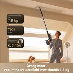 Dreame R20 Slim Steelstofzuiger - Snoerloos - 190AW zuigkracht – Tot 90 min autonomie – Met LED verlichting & HEPA-filter – Lichtgewicht – Compleet met accessoires – Voor huisdieren & Alle vloertypes — thumbnail 4