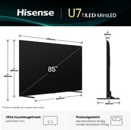 Hisense televisie 85U7Q 4K ULED Mini-LED 144Hz 2025 — thumbnail 11