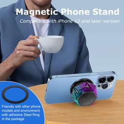 Draadloze zuignap Bluetooth-speaker - Huishoudelijk, bureau, outdoor en autogebruik met kleurrijke lichteffecten - Draagbare telefoonhouder — thumbnail 4