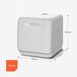 AMA® Mini Vaatwasser - Tafelvaatwasser - Vaatwasser - Wit - 43.5x43.5x44cm — thumbnail 8