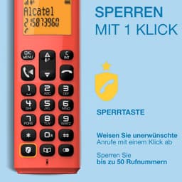 Draadloze DECT Telefoon met Blokkeerfunctie en Handsfree — thumbnail 3