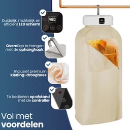 Velomira® Mini Droger - Elektrische Wasdroger - Mini Opvouwbare Wasdroger - Wasdroger - Wasdroger Voor Studenten, Camping & Reizen – Met Timer — thumbnail 3