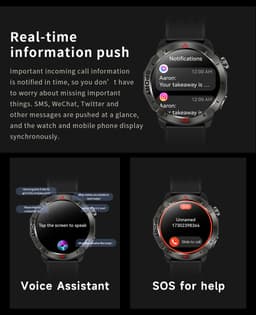 Knobbout Outdoor GPS Smartwatch – 1.43” AMOLED Scherm (466×466) – Bluetooth Bellen – Always-On Display (AOD)-Dubbele Frequentie + 6-Satelliet Locatie – Kompas, Hoogtemeter, Barometer – 100+ Sportmodi – IP68 Waterdicht – 10 Dagen Batterijduur- Zwart — thumbnail 12