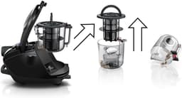 Stofzuiger zonder zak - Cilinderstofzuiger - Krachtig reinigen - Uiterst stil 64 dB - 800 Watt - Zwart — thumbnail 7