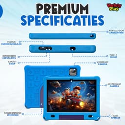Kindertablet 10 inch – Android 15 – 64GB – Inclusief Hoes – Ouderlijk Toezicht – Kids Tablet – Tablet Kinderen – WiFi — thumbnail 2