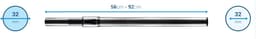 Sillar Telescoopbuis Stofzuiger 32 mm – Verchroomd – Verstelbaar 56-92 cm – Compatibel met AEG Electrolux Bosch Zelmer – Vervangende Stofzuigerbuis — thumbnail 4