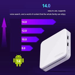 Smart TV Box - Mediabox Android - Streaming Content - Wifi 6 Connectiviteit - 9x9x2 cm - Zwart — thumbnail 6
