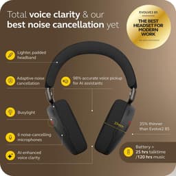 Bluetooth Hoofdband Koptelefoon Jabra EVOLVE3 85 LINK390C Zwart — thumbnail 7