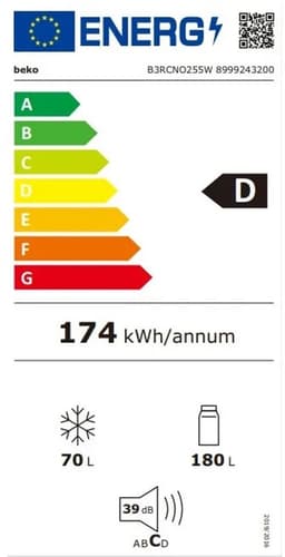 Beko B3RCNO255W - Koel\vriescombinatie - — thumbnail 11