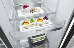 LG GSLE91EVAC Amerikaanse koelkast 628L met water- en ijsdispenser zonder leidingwerk - UVnano (99,99% bacteriën) - DoorCooling+ voor sneller koelen - ThinQ slimme bediening, stille en zuinige Smart Inverter. Energieklasse C — thumbnail 9