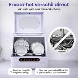 SwayTosh Mini Vaatwasser DTX-4 – 2026 – Mini Afwasmachine Vrijstaand – Met Waterreservoir – Washing Machine – Vrijstaande Vaatwasser – Dishwasher – Kleine Vaatwasser – Vaatwasmachine — thumbnail 6