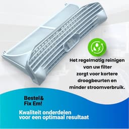 Fixem Geschikt voor Whirlpool 481248058322 Pluiszeef Droger Filter - Vervangingsfilter voor Whirlpool, Indesit, Privileg en Bauknecht Wasdrogers - Fijnfilter, Zeeffilter, Pluisfilter - Efficiënte Luchtstroom & Verbeterde Prestaties — thumbnail 3