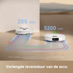 Dreame D20 - Slimme Robotstofzuiger met Dweilfunctie - 13.000 Pa zuigkracht en 285 min accuduur - App-besturing en haarontwarringstechnologie — thumbnail 10