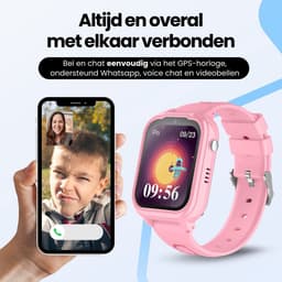 Protectly® GPS Horloge Kind Met Simkaart - SOS-Knop - Smartwatch Kinderen - Smartwatch Kind - GPS Tracker Kind - 4G - Videobellen - HD Camera - Whatsapp en SMS - Elke polsmaat - Incl. Simkaart — thumbnail 6