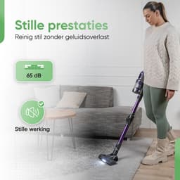 Heevey 4-in-1 Steelstofzuiger Draadloos - Steelstofzuiger snoerloos - Stofzuiger zonder zak - HEPA Filter - Handstofzuiger - Kruimeldief - 150 airwatts - Met 4 verschillende opzetstukken — thumbnail 6
