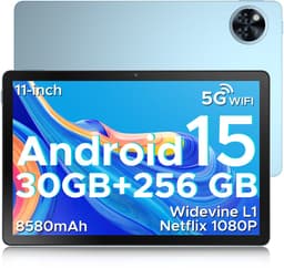 DOOGEE TAB U11 Pro - Tablet - Tablette - 30GB RAM + 256GB ROM(2TB/TF) - 8580 mAh - 11 Inch 1080P 90 Hz - Dubbele luidspreker - T7200 Octa Core - 13MP Camera - 5G WIFI - Face ID - 7.9 mm Metallic Body - Blauw — thumbnail 1