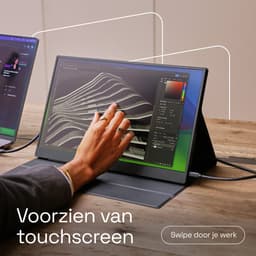 Screenmate® Lite Touchscreen Portable Monitor 15,6” - Draagbare Monitor met Beschermhoes - Extra Scherm Laptop - Draagbaar Beeldscherm - Zwart — thumbnail 4