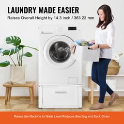 Wassokkel, 686 mm Breed X 366 mm Hoog, Basisframe voor Wasmachine En Wasdroger, Universele Pasvorm met 299 Kg Draagvermogen, Robuust Multifunctioneel Plateau voor Wasmachine — thumbnail 7