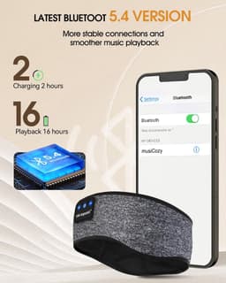 RFWR® Draadloze Slaap Hoofdtelefoon met HD Geluid en Comfortabele Hoofdband — thumbnail 2