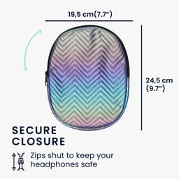 kwmobile Hoes voor Anker Soundcore Q20i Tas – Case voor Headset van Metallic Kunstleer en Nylon – meerkleurig — thumbnail 8
