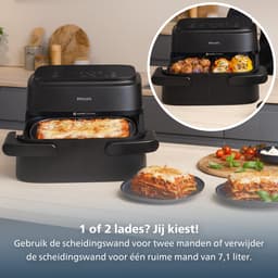 Philips 1000 Series Dual Basket Airfryer - NA150/00 - Dubbele Mand - Flexible Basket - 7.1L - Tot 5 Personen — thumbnail 3