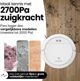 Hendriqs® Robotstofzuiger met Dweilfunctie en Laadstation - Geschikt voor Huisdieren - Tot 243 Minuten Accuduur & Krachtige Zuigkracht - Elektrische Stofzuiger Robot - Dweilrobot - Vacuum Cleaner — thumbnail 13