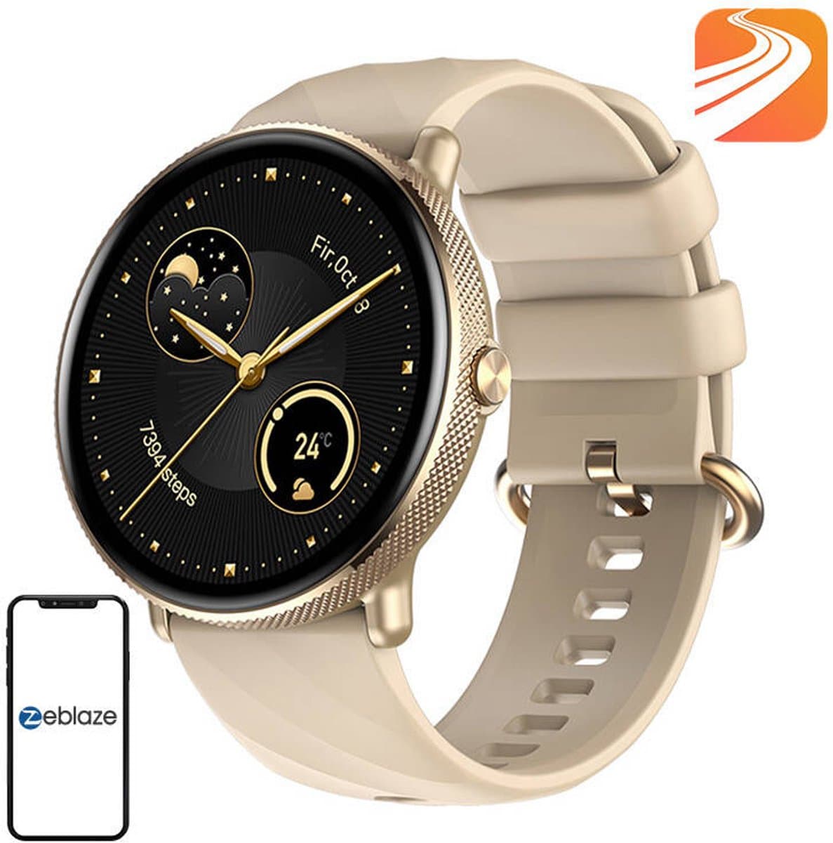 Zeblaze Smartwatch Gtr 3 Pro Voor Android Ios Met Hartslag- En Ecg-Metingfunctie — afbeelding 1