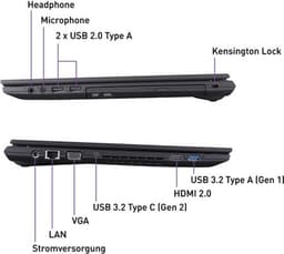 Terra Mobile 1716R 17.3" FullHD laptop - Intel Core i3-1315U - 32GB - 500GB M.2 SSD - DVD±RW - Windows 11 Pro — thumbnail 3