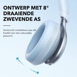 soundcore Space One by Anker - Draadloze Over-ear Koptelefoon - Headphones - Active Noise Cancelling, Multipoint Connection, 55 uur accuduur, Bluetooth 5.3, LDAC, Hi-Res Certified — thumbnail 12