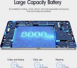 Elementkey Ai-Onyx Pro- 4G LTE + GPS - Android 13 Tablet - 16GB Ram - 512GB Opslag - 10.4" - 2000X1200 FHD - Scherm Octa Core CPU - Zilver — thumbnail 5