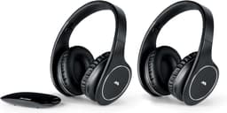 Meliconi HP Easy Digital Bundle - Koptelefoon - 2 Draadloze Stereo Headsets - Bedraad & draadloos via Transmitter - Zwart — thumbnail 1