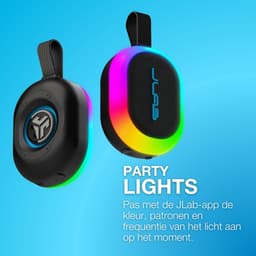 JLab Pop Mini Bluetooth Speaker Draadloos - Draagbare Muziekbox - 8 uur Batterijduur - 5 Watt - IPX6 Waterproof - Multipairing - Instelbare Party Lights - App Equalizer - Zwart — thumbnail 6