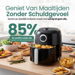 Emerio Airfryer - Heteluchtfriteuse - 3.2L - 1450W - Regelbare Thermostaat 80-200ºC - Timer functie 30 min - Cool Touch - Snelle Opwarmfunctie - AF-125770 Zwart — thumbnail 3